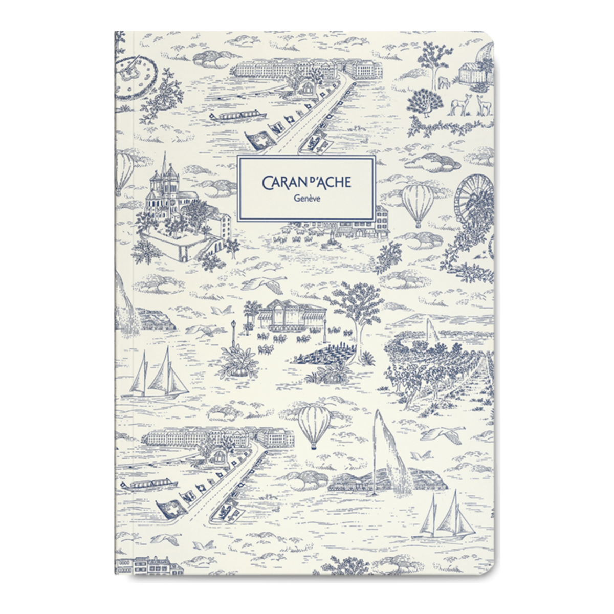 Carnet A5 ligné Caran d'Ache Toile de Jouy
