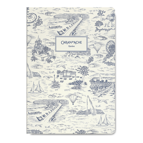 Carnet A5 ligné Caran d'Ache Toile de Jouy