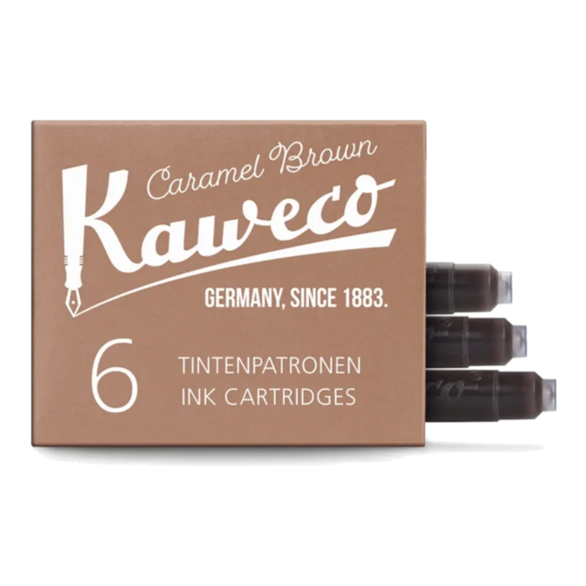Cartouches d’encre Kaweco – Boîte de 6 – Marron caramel