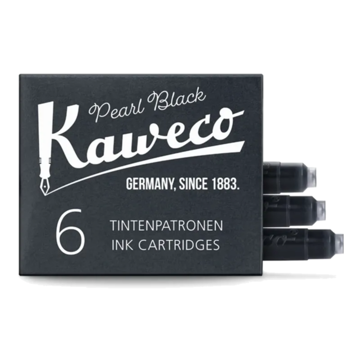 Cartouches d’encre Kaweco – Boîte de 6 – Noir perle